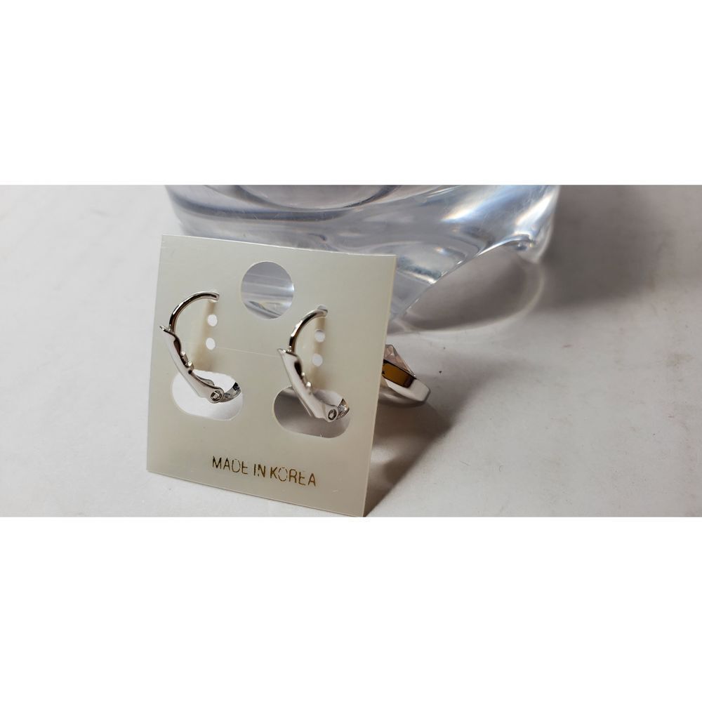 Swarovski Element Earrings Brown Round NWT Gift Wedding Party. New years. Simple - Picture 4 of 5